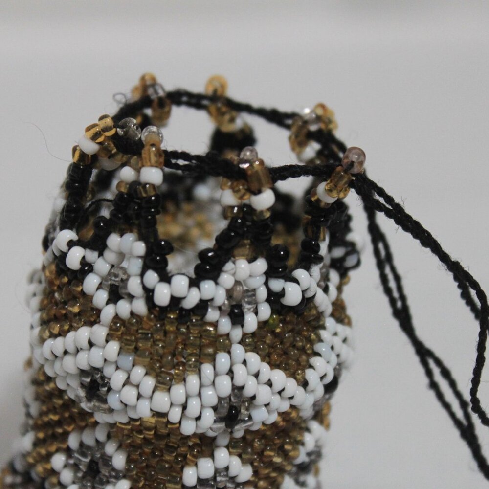 Handcrafted Small Mini Glass Bead Drawstring - Picture 7 of 10